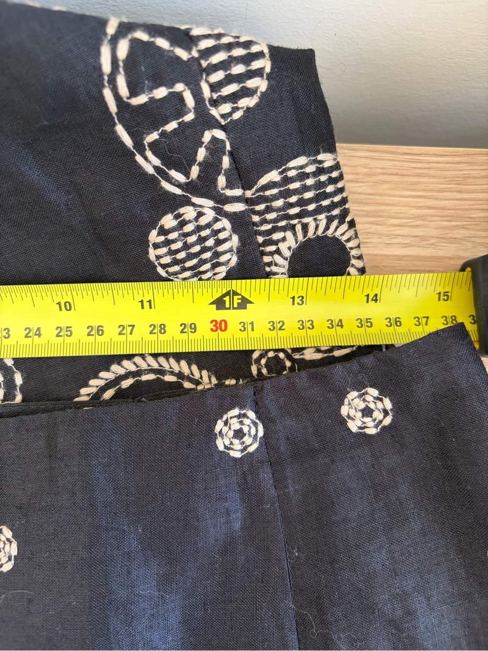 Planet 100% Linen Embroidered Maxi Pattern Maxi Skirt Size 6 - Picture 4 of 4